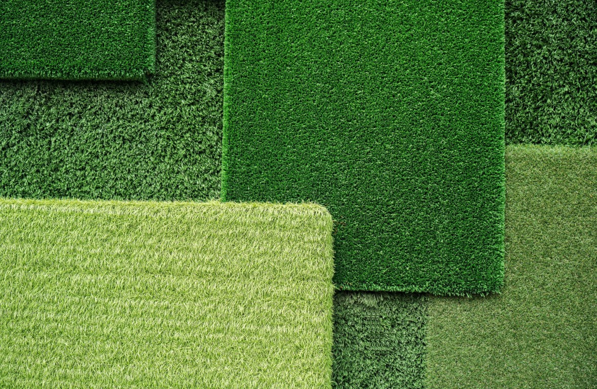 Commercial artificial grass samples for business properties
